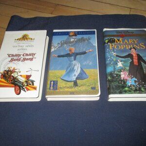 Family Musicals VHS Bundle of 3 tapes with clamcases (from the 1990s)
